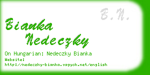 bianka nedeczky business card